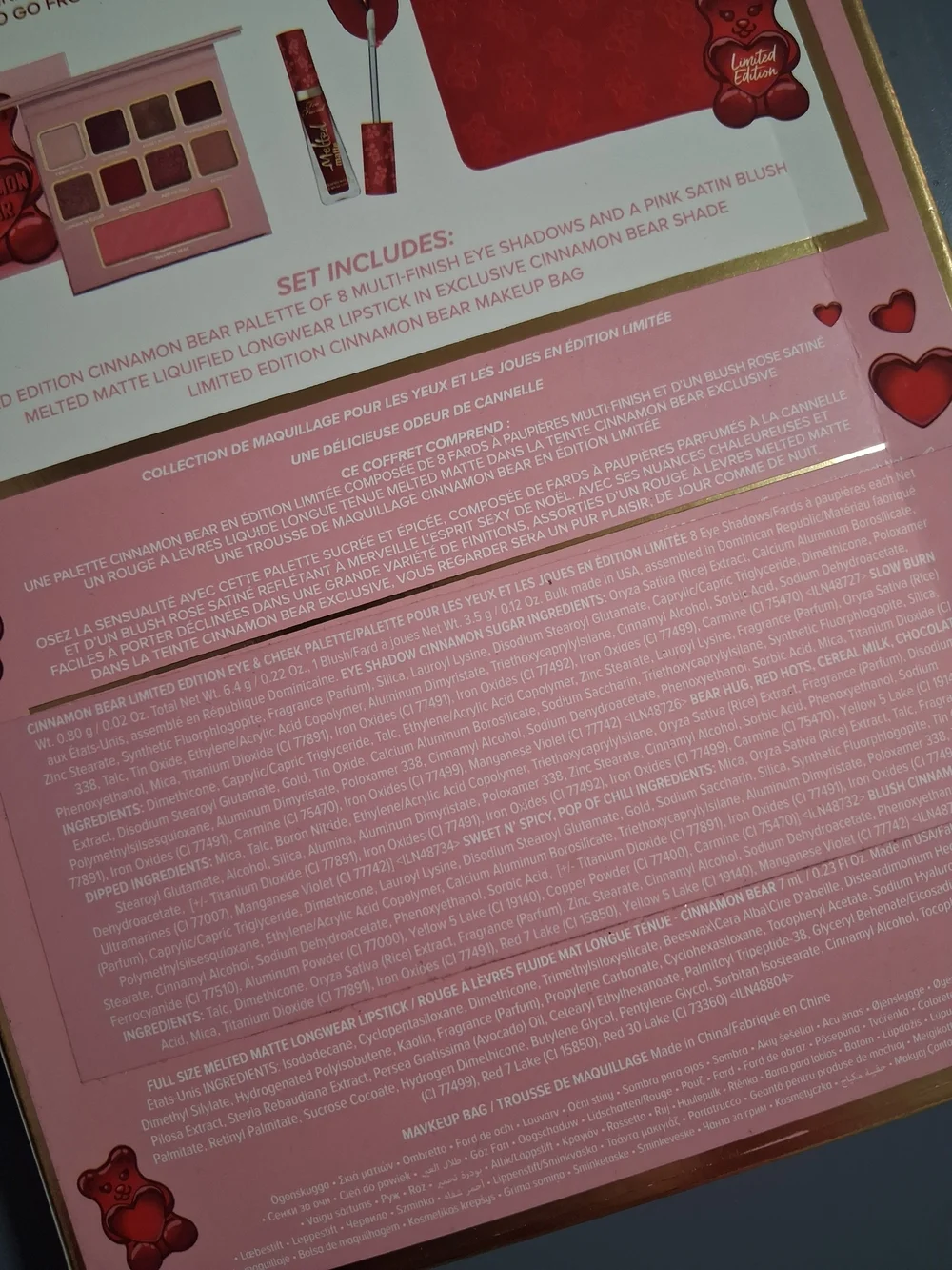 Too Faced Cinnamon Bear Eyeshadow Palette & Lip Set-LIMITED EDITION